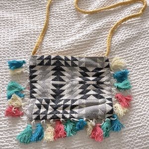 ROXY Tassel Cross Body Purse Handbag Tote